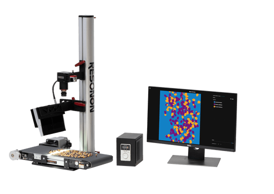 Resonon SpectralSight Hyperspectral Imaging System with RVS software showing classified corn kernels