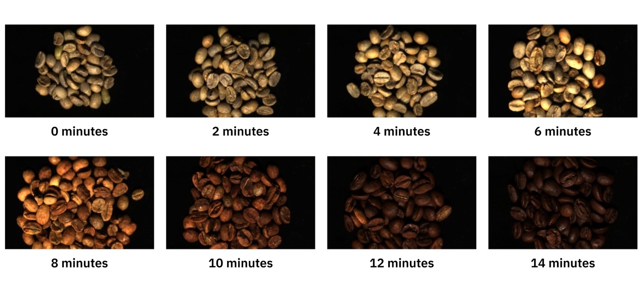 Figure 1: Color images of the roasted coffee beans samples used in the study