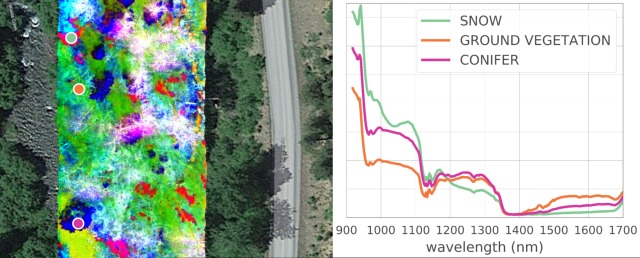 Hyperspectral data of forest from a Pika IR-L airborne hyperspectral imaging system