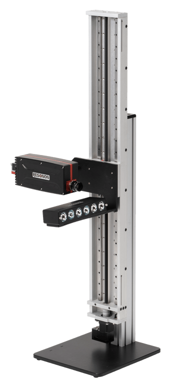 Resonon Large Sample Reflectance Hyperspectral Imaging System with vertical scan direction and imager pointed horizontal.