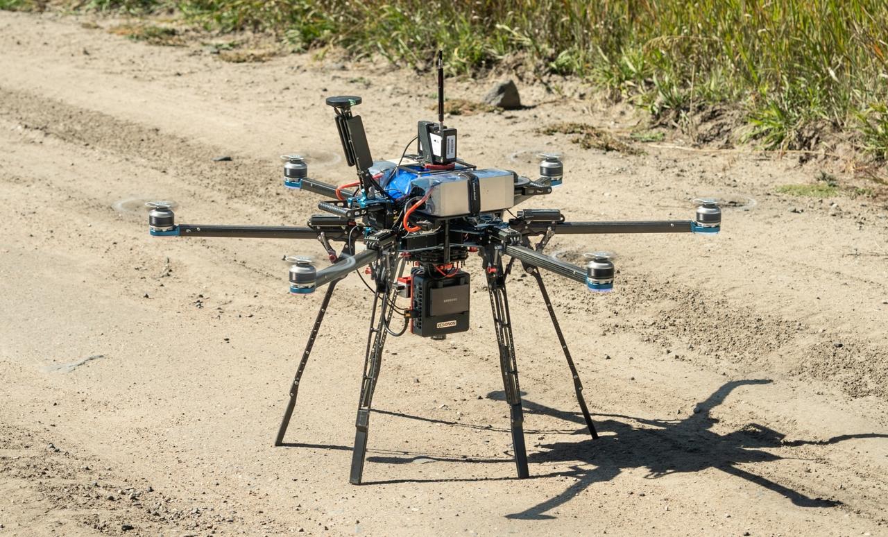 Vision Aerial Vector hexacopter with Pika L Hyperspectral Imaging Airborne System