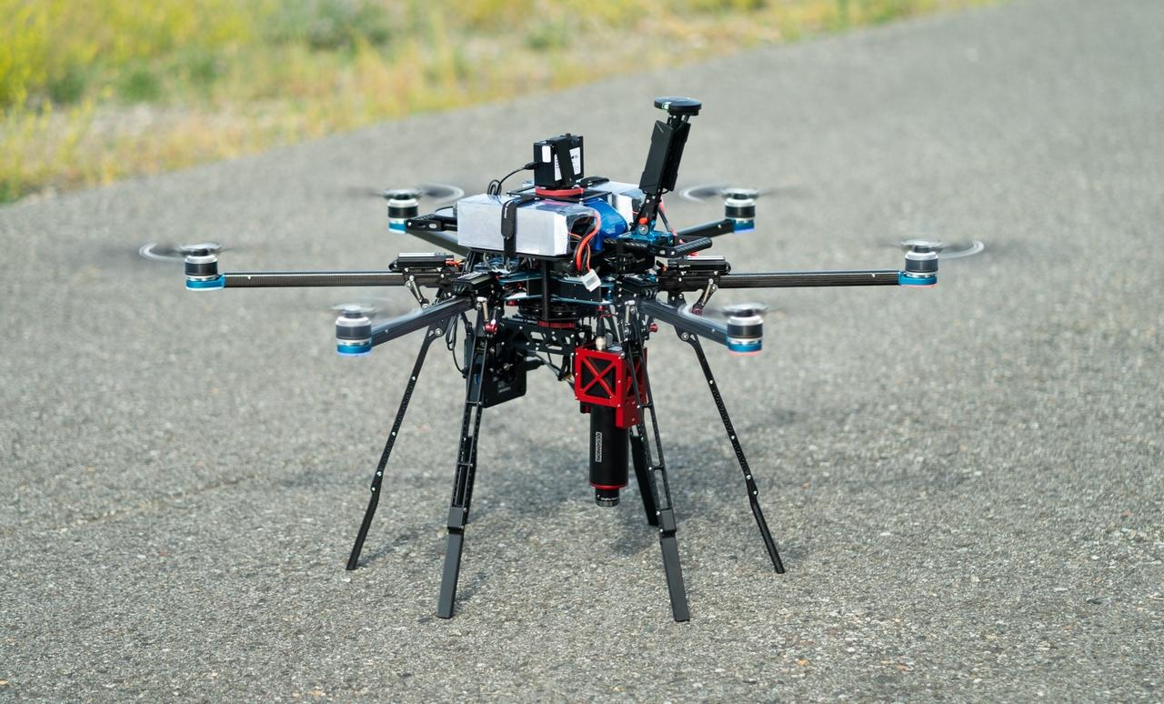 Vision Aerial Vector hexacopter with Pika IR-L Hyperspectral Imaging Airborne System
